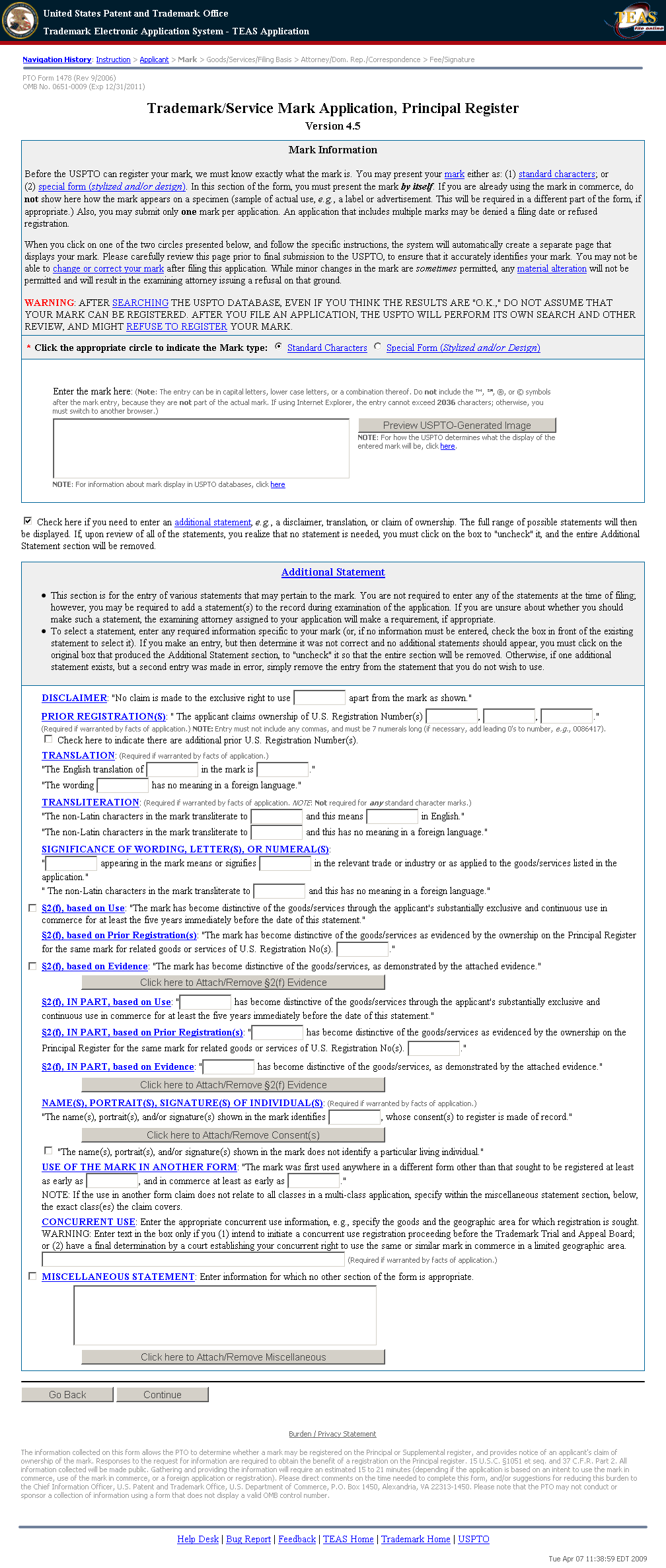 Section 44(e) Trademark Filing Basis