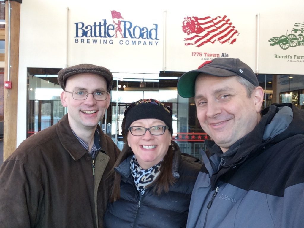 Clocktower Law's Mike Bartley, Mary Keele, and Erik Heels celebrating Mary's birthday at our 'old' office in Maynard.